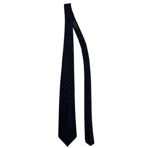 Briar Mens Navy Blue Geometric Medallion‎ Silk Tie Vintage Masseys Mens Shop GA